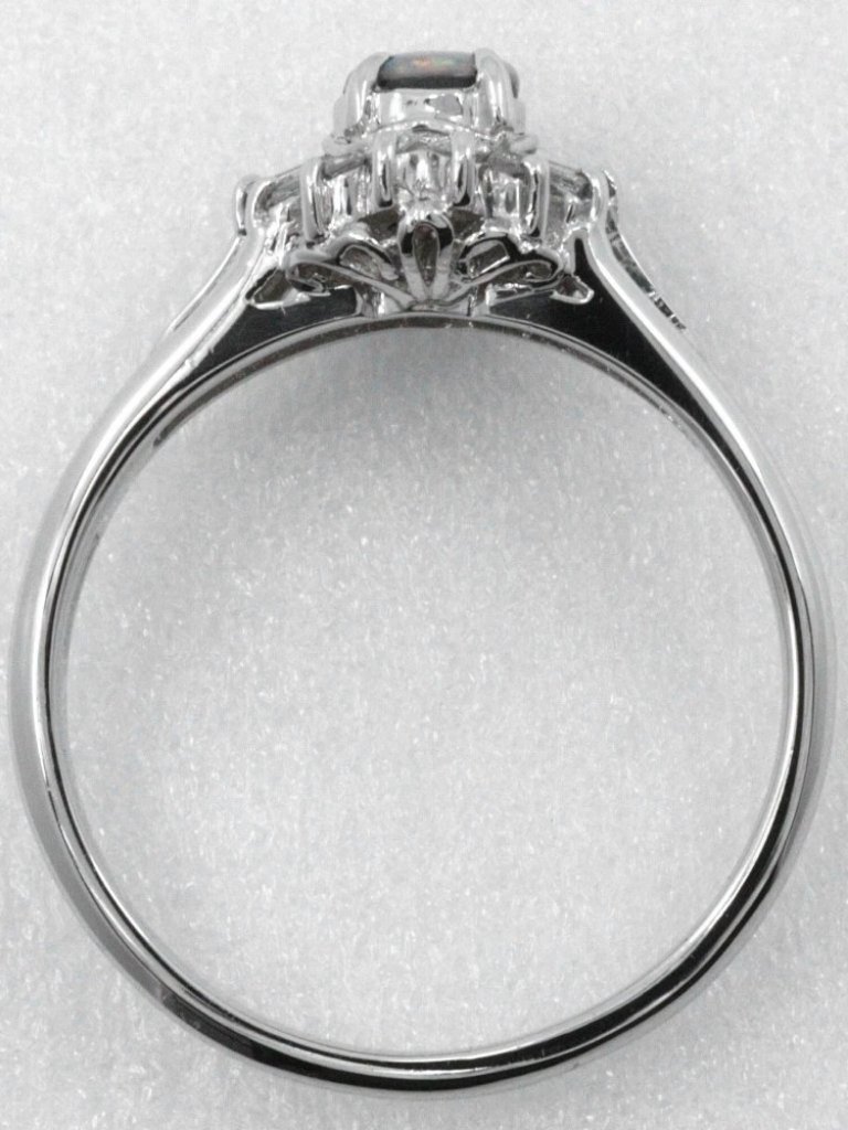 Ring Pt900platinum/Opal/Diamond #6.0(Us Size) 4.0g Women — image 3 of 8